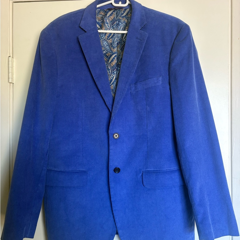 Alan Flusser Royal Blue Corduroy Sport Coat